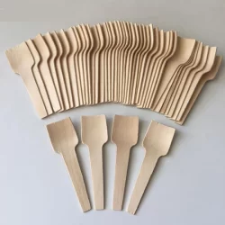 95mm Birchwood Scoop Spoon (100 Pieces)