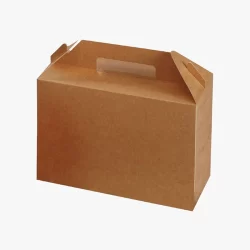 Kraft Takeaway Box with Handle 8.5×4.5×4 inches