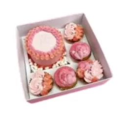 5 Cupcake And 1 Bento Cake Clear Lid