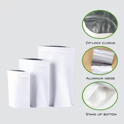 Kraft Paper With Aluminium Lamination Standup Pouch