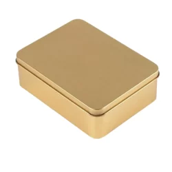 Plain Gold Straight Tin Boxes (500 ml)