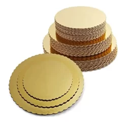 White And Golden Cake Boards