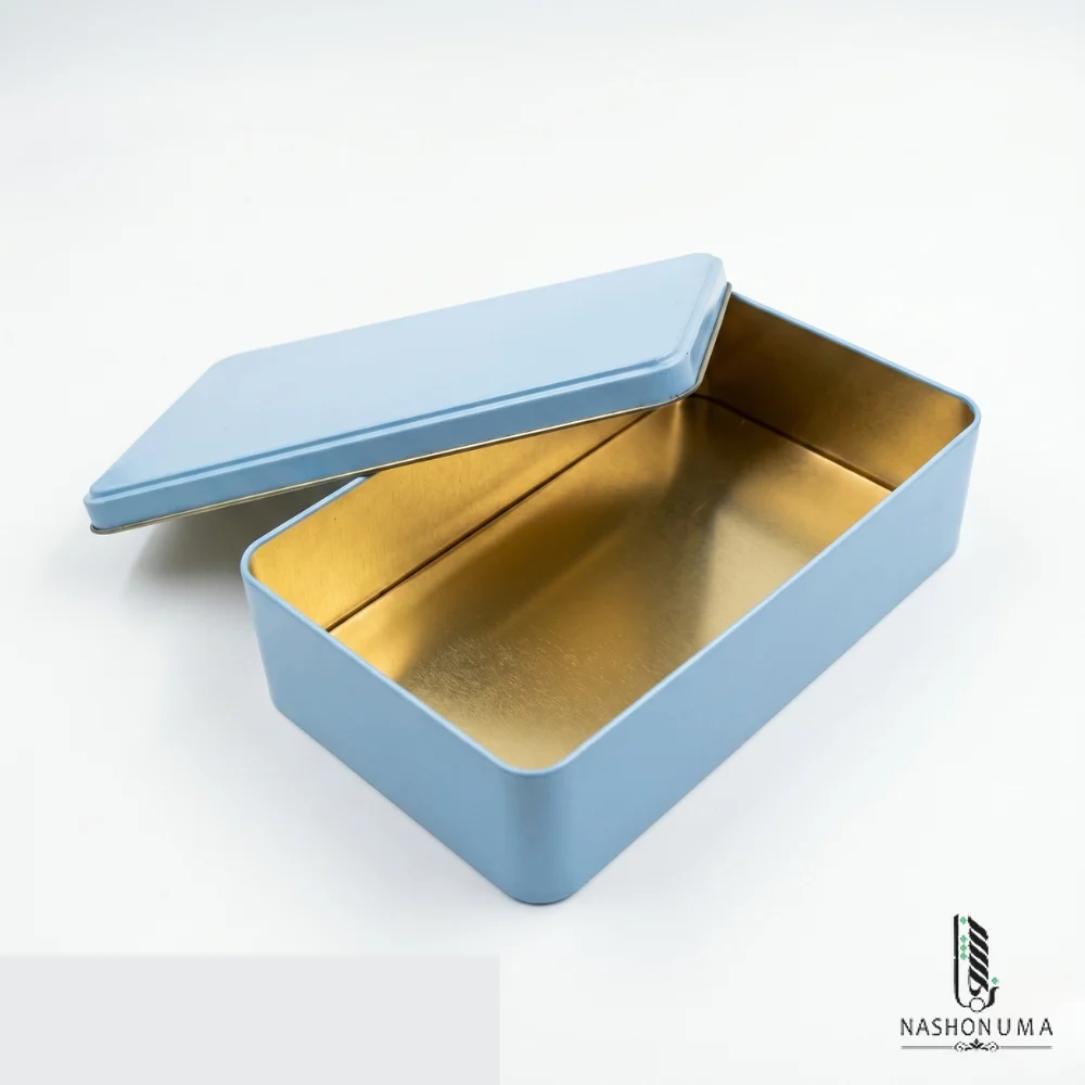 Blue Square Tin Boxes in Pakistan