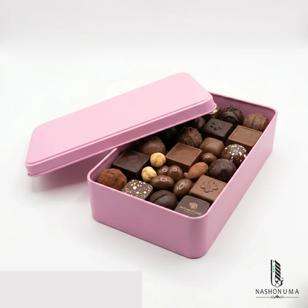Pink Square Tin Box in Pakistan