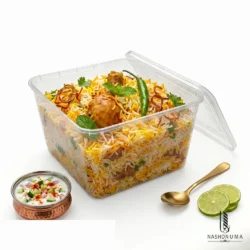 Disposable Transparent Plastic Food Container 3000ml with Lid in Pakistan