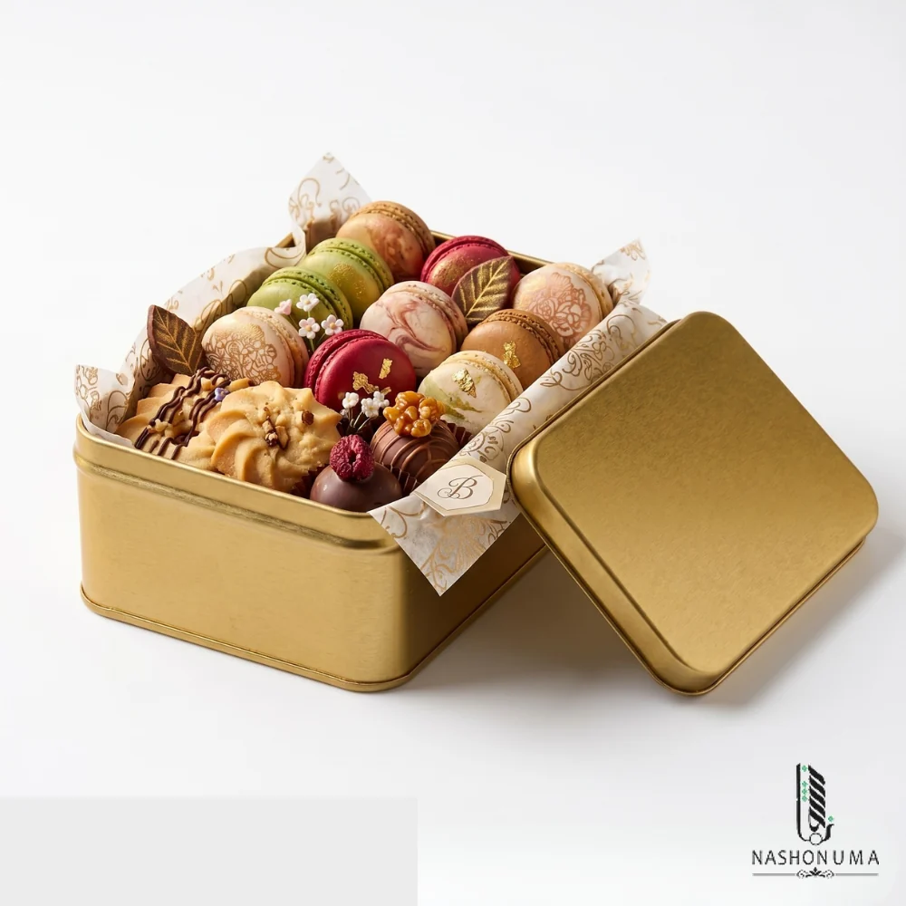 Square Golden Tin Boxes in Pakistan