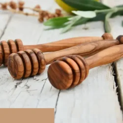 Premium 4-Inch Olive Wood Honey Dipper Drizzler Stick in Pakistan