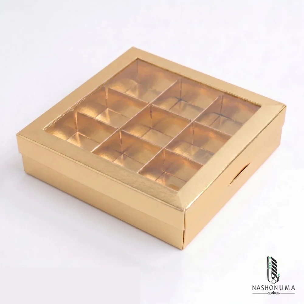 9 Cavity Chocolate Box with Transparent Lid in Pakistan