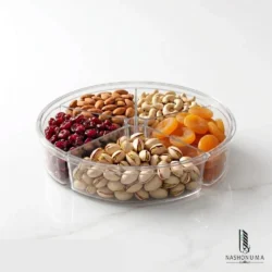 5 Portion Acrylic Round Tray in Pakistan