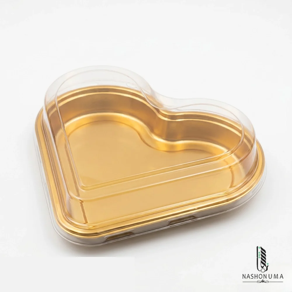 Heart Shape Chocolate Box with Transparent Lid | Gold Base Premium in Pakistan