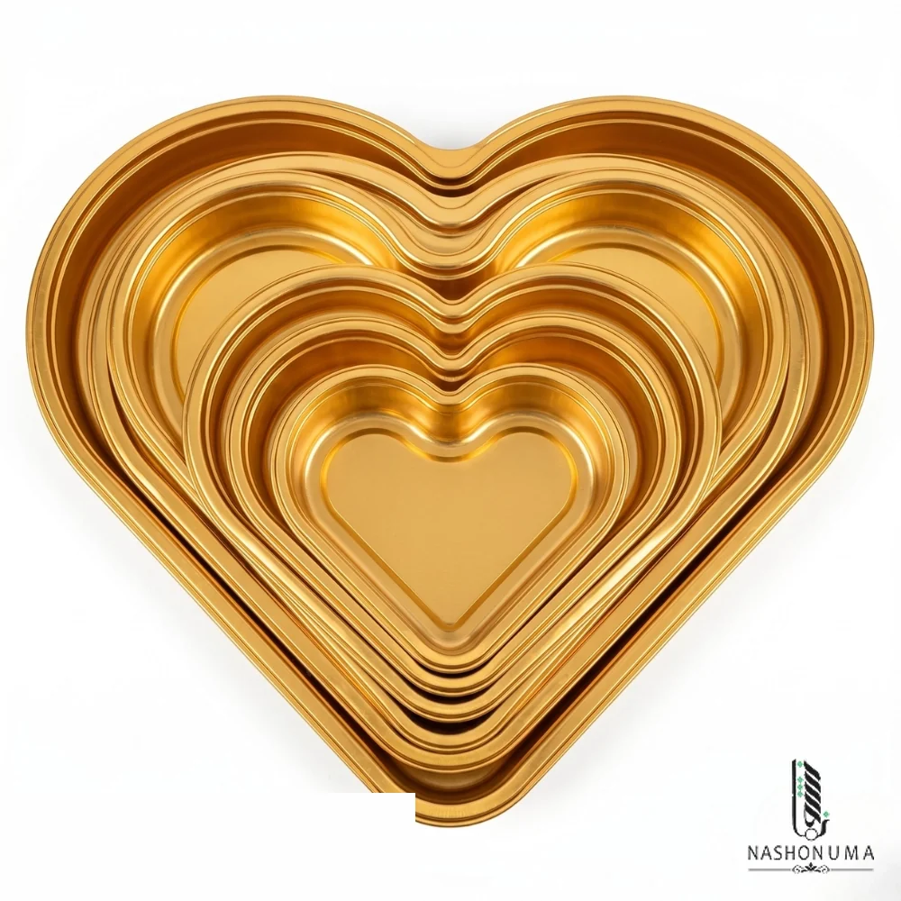 Heart Shape Chocolate Box with Transparent Lid | Gold Base Premium in Pakistan