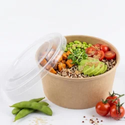 500ml Round Kraft Bowl With Lid